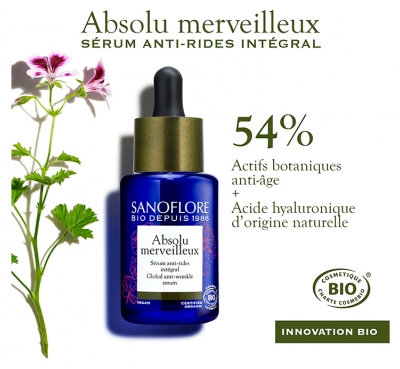 Sanoflore Absolu Merveilleux Sérum Anti-Rides Intégral Bio 30 ml