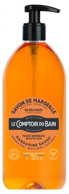 Le Comptoir du Bain Sapone Tradizionale di Marsiglia Mandarino-Steep 1 L