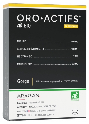 Aragan Synactifs OroActifs Bio 24 Pastilles