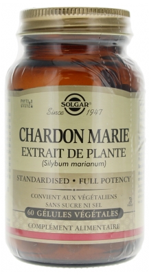 Solgar Extrait de Plante de Chardon Marie 60 Gélules Végétales