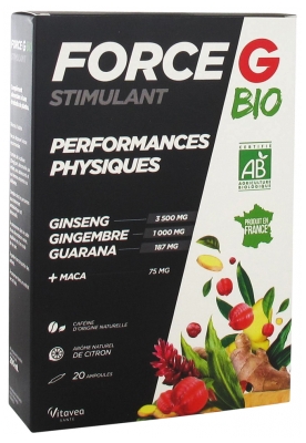 Vitavea Force G Organic Stimulant Physical Performances 20 Phials