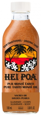 Hei Poa Pure Tahiti Monoi Oil Nacres Or 100 ml