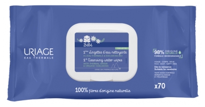 Uriage Baby 1st Cleansing Water Wipes 70 Wipes