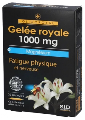S.I.D Nutrition Oligoroyal Gelée Royale 1000 mg + Magnésium 20 Ampoules