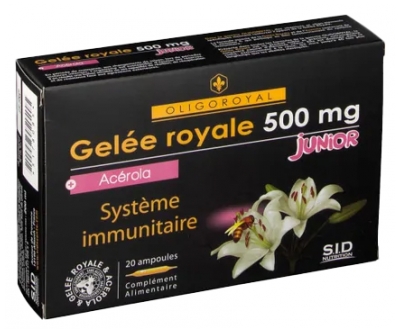 S.I.D Nutrition Oligoroyal Gelée Royale 500 mg + Acérola Junior 20 Ampoules