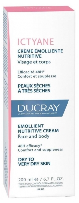 Ducray Ictyane Crème Émolliente Nutritive Visage et Corps 200 ml