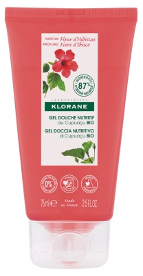 Klorane Nourishing Shower Gel with Organic Cupuaçu Butter with Hibiscus Flower 75ml