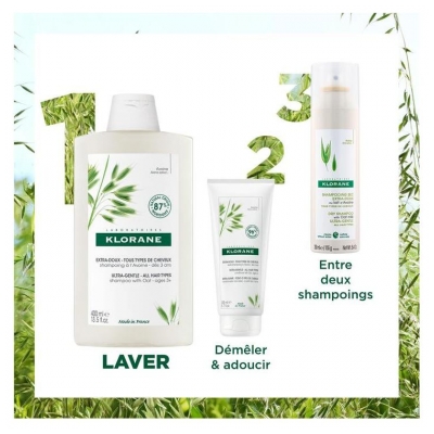 Klorane Extra-Doux - Tous Types de Cheveux Shampoing à l'Avoine 200 ml