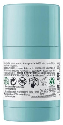 Klorane Masque en Stick à la Menthe Bio et Argile Bio 25 g