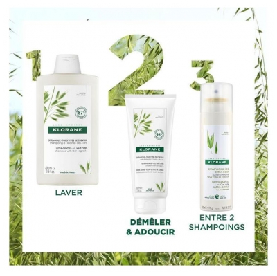 Klorane Extra-Doux - Tous Types de Cheveux Après-Shampoing à l'Avoine 50 ml