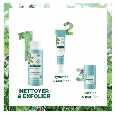 Klorane Poudre Purifiante 3en1 à la Menthe Bio et Argile 50 g