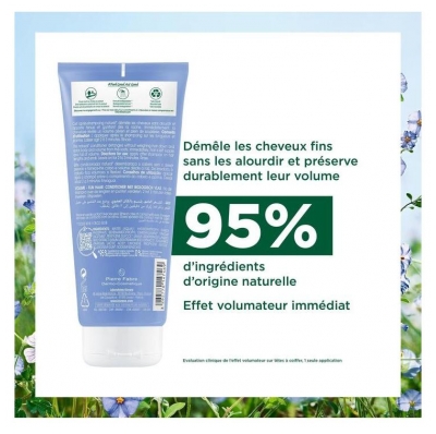 Klorane Volume - Cheveux Fins Après-Shampoing au Lin Bio 200 ml