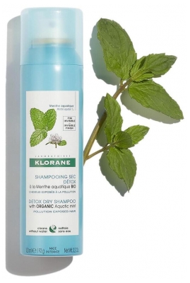 Klorane Shampoing Sec Détox à la Menthe Aquatique Bio 150 ml