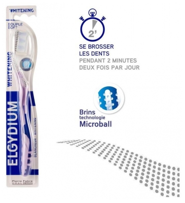 Elgydium Whitening Brosse à Dents Blancheur Souple - Couleur : Vert