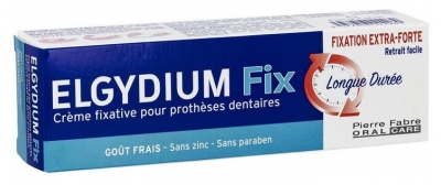 Elgydium Crème Fixative pour Prothèses Dentaires 45 g - Goût : Goût Frais