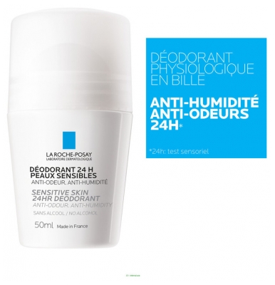 La Roche-Posay Déodorant Physiologique 24H Roll-On Lot de 2 x 50 ml