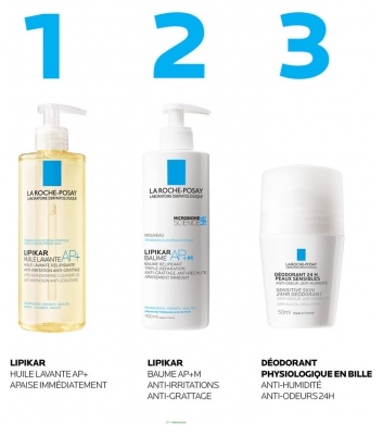 La Roche-Posay Déodorant Physiologique 24H Roll-On Lot de 2 x 50 ml