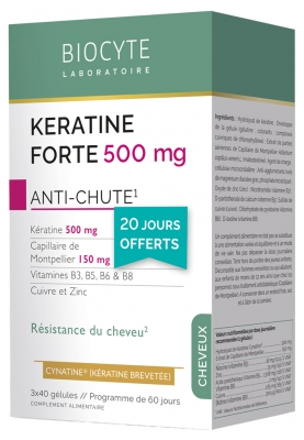 Biocyte Keratine Forte Anti-Chute 3 x 40 Gélules