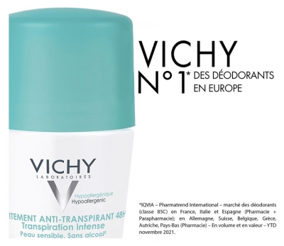 Vichy Déodorant Anti-Transpirant 48H Roll-On 50 ml