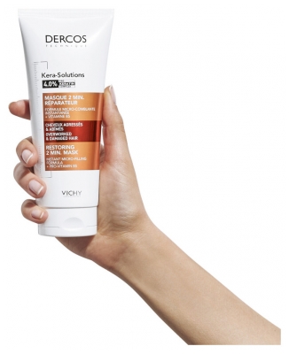 Vichy Dercos Kera Solutions Masque 2 Min. Réparateur Cheveux Agressés et Abîmés 200 ml