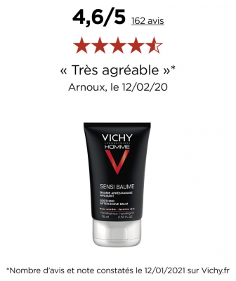 Vichy Homme Sensi Baume Baume Après-Rasage Apaisant 75 ml