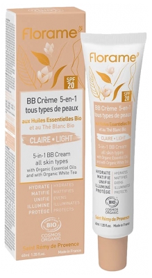 Florame BB Cream 5in1 SPF20 Organic 40ml - Colour: Fair
