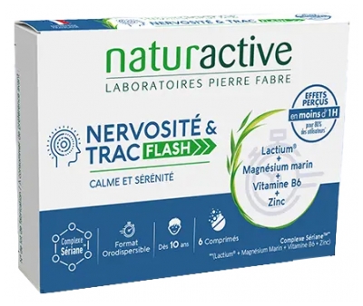 Naturactive Nervosité & Trac Flash 6 Comprimés Orodispersibles
