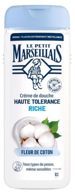 Le Petit Marseillais Crème de Douche Haute Tolérance Riche Fleur de Coton 400 ml