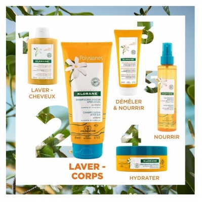 Klorane Polysianes Shampoing Douche Après-Soleil au Monoï 200 ml
