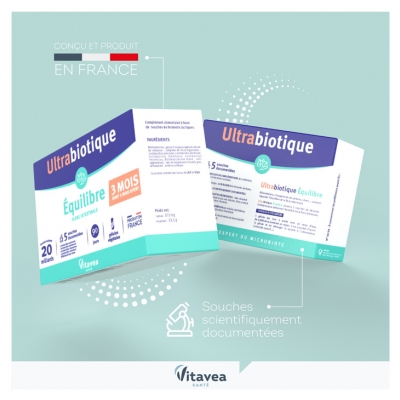 Vitavea Ultrabiotique Équilibre 90 Gélules Végétales (dont 30 Offertes)