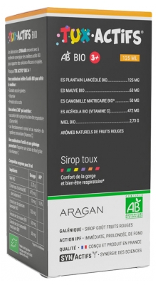 Aragan Synactifs TuxActifs 3+ Organic 125 ml