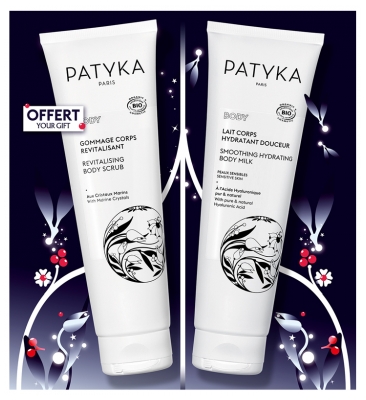 PATYKA Body Gommage Corps Revitalisant Bio 150 ml+ Lait Corps Hydratant Douceur Bio 150 ml Offert