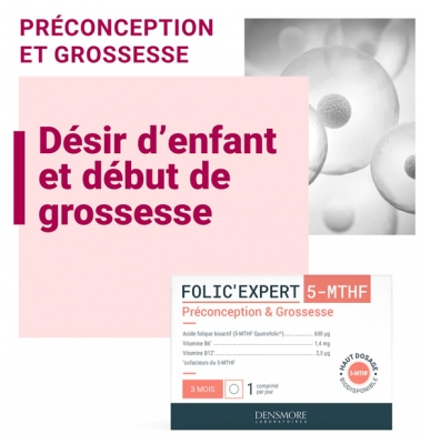 Densmore Folic'Expert 5-MTHF Préconception & Grossesse 90 Comprimés