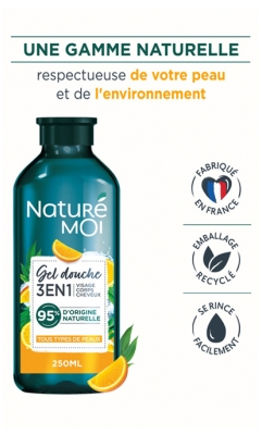 Naturé Moi Gel Douche 3en1 Eau d'Orange Bio et Eucalyptus 250 ml