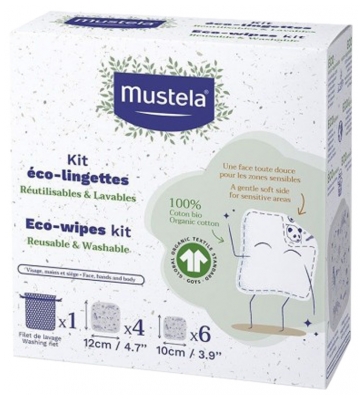 Mustela Eco-Wipes Washing Net Kit + 10 Wipes