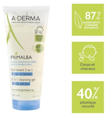 A-DERMA Primalba Gel Lavant 2en1 200 ml