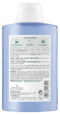 Klorane Volume - Cheveux Fins Shampoing au Lin Bio 200 ml