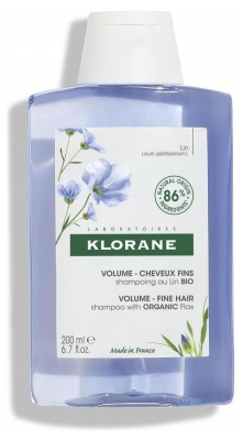 Klorane Volume - Cheveux Fins Shampoing au Lin Bio 200 ml