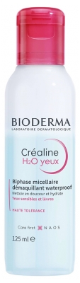 Bioderma Créaline H2O Yeux Sensibles & Lèvres Biphase Micellaire 125 ml
