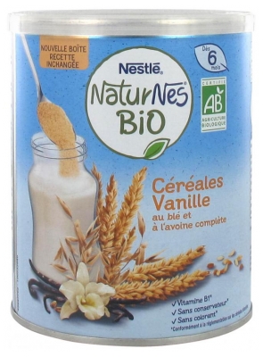 Nestlé Naturnes Bio Céréales Vanille Dès 6 Mois 240 g (à consommer de préférence avant fin 05/2024)