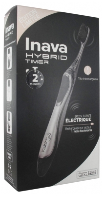 Inava Hybrid Timer Brosse à Dents Electrique Edition Limitée - Couleur : Noir