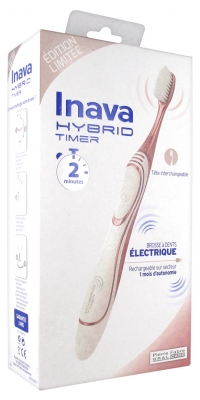 Inava Hybrid Timer Electric Toothbrush Limited Edition - Colour: Pink and White