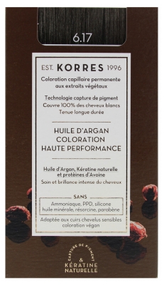 Korres Coloration Permanente Huile d'Argan - Coloration : 6.17 Blond Beige Foncé