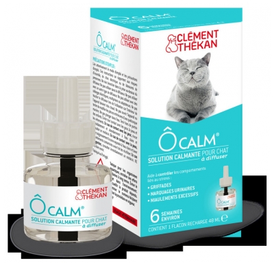 Clément Thékan Ôcalm Solution Calmante pour Chat à Diffuser Recharge 48 ml