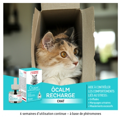 Clément Thékan Ôcalm Solution Calmante pour Chat à Diffuser Recharge 48 ml