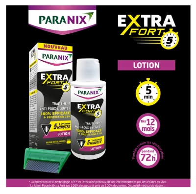 Paranix Extra Fort 5 Minutes Lotion Traitement Anti-Poux & Lentes 200 ml