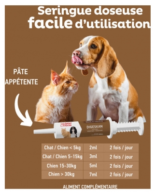 Clément Thékan Digeskan Pâte Orale Chats et Chiens 60 ml