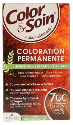 Les 3 Chênes Color & Soin Permanent Color Care - Hair Colour: Copper Golden Blond: 7GC