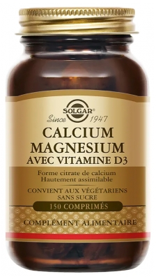 Solgar Calcium Magnesium Vitamin D 150 Tablets