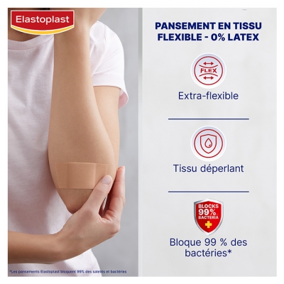 Elastoplast Pansement Flexible 1 m x 6 cm